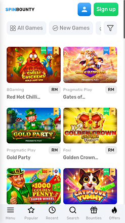 Jackpot mobile du casino SpinBounty