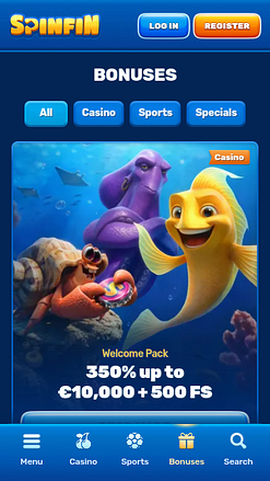 Spinfin Casino Mobile Promotions