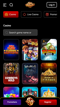 Juegos móviles de SpinGrande Casino