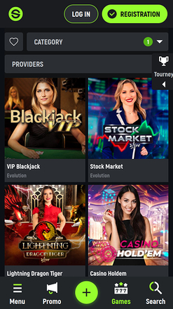 Spingreen Casino Mobile Live Dealer