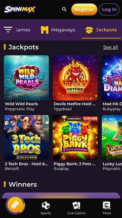 Spinimax Casino Mobile Jackpot