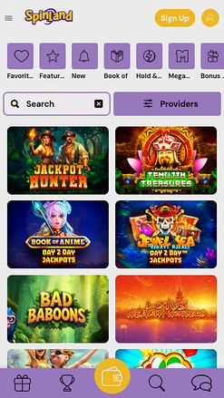 Spinland.bet Casino Mobile Jackpot