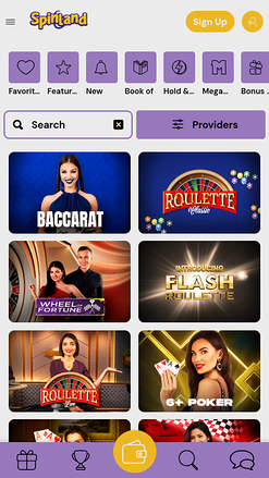 Spinland.bet Casino Mobile Live Dealer