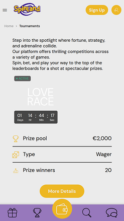 Spinland.bet Casino Mobile Tournaments