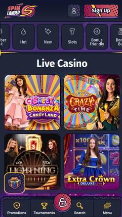 Spinlander Casino Live-Dealer Mobile