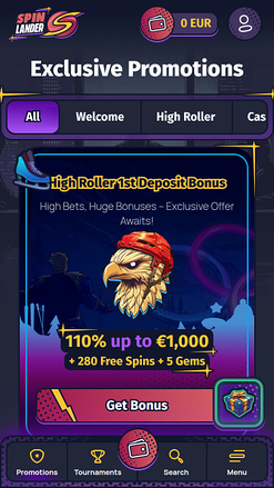 Promotions mobiles du casino Spinlander