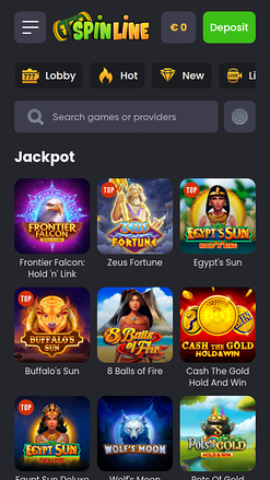 Spinline Casino Mobile Jackpot