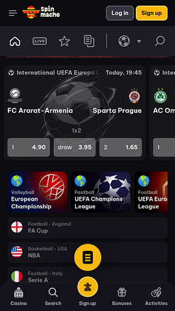 Spinmacho Casino Mobile Sports