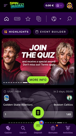 Sports mobiles de casino Spinmama