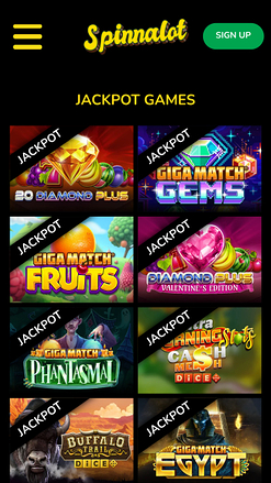 Spinnalot Casino Mobile Jackpot