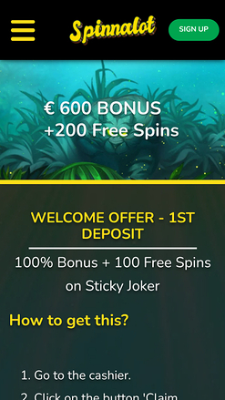 Spinnalot Casino Mobile Promotions