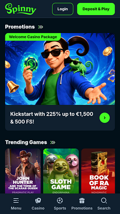 スピニーカジノ モバイルホームページ