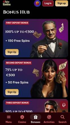 Promotions du casino SpinoGambino