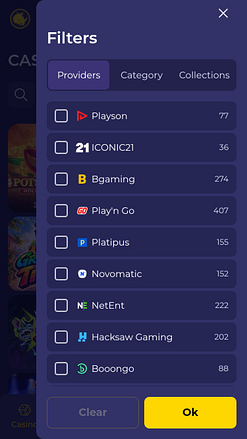 Desarrolladores de juegos móviles de Spinorhino Casino