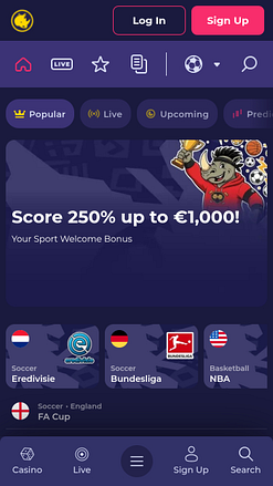 Deportes móviles del casino Spinorhino