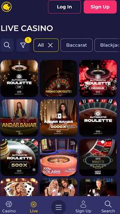 Live mobile page screenshot of Spinorhino Casino