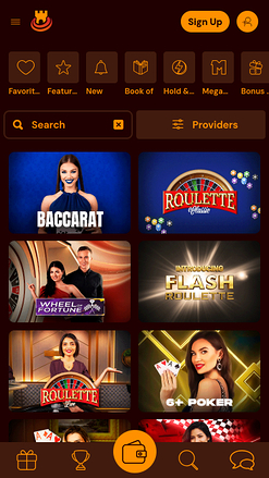 Spinscastle Casino Mobile Live Dealer
