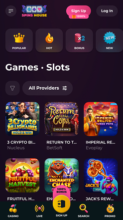 Spins House Casino Games