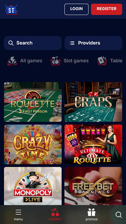 Casinò SpinTexas con croupier dal vivo