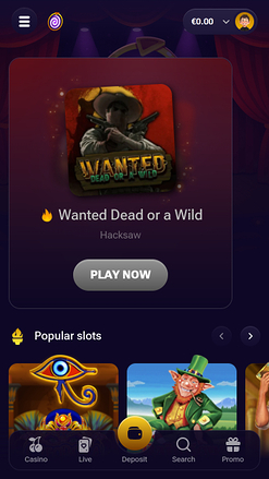 SpinTime Mobile Homepage