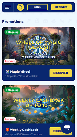 Мобильные акции казино Spinwiz