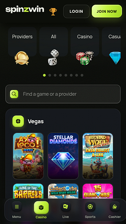 SpinzWin Casino Mobile Games