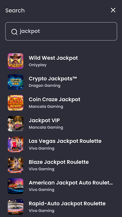 Jackpot mobile du casino Split Aces