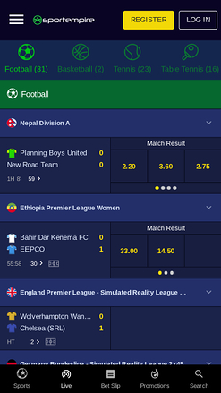 SportEmpire Casino Mobile Sports