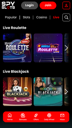 Tragamonedas Spy Mobile con crupier en vivo