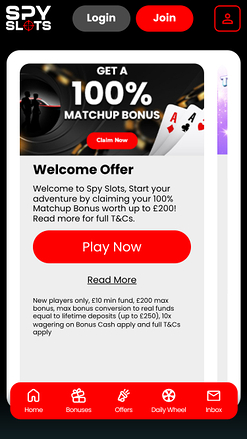 Promociones móviles de Spy Slots