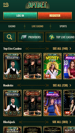 Spybet Casino Mobile Croupier dal vivo