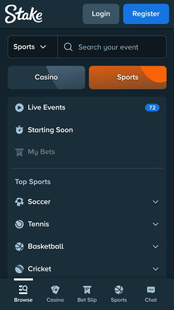 Stake Casino Mobile Sports