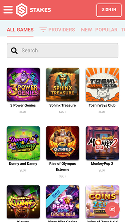 Stakes Casino Mobile Games
