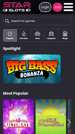 Giochi mobile di Star Slots