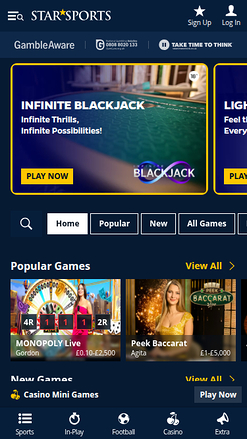 Croupier en direct mobile de StarSports Casino