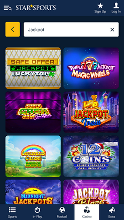StarSports Casino Mobile Jackpot