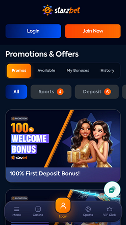 Promozioni per dispositivi mobili del casinò Starzbet