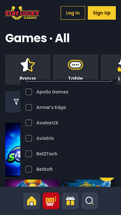 Développeurs de jeux mobiles de Stay Lucky Casino