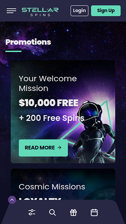 Promozioni mobile di Stellar Spins