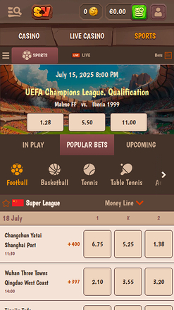 Mobile Sportwetten von Stone Vegas Casino