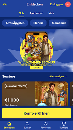 SunMaker Casino Mobile-Startseite