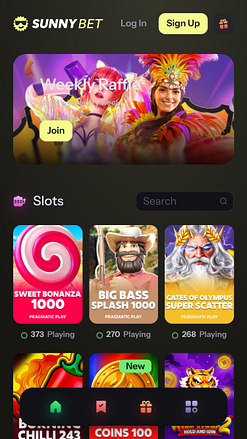 Jeux mobiles du casino SunnyBet