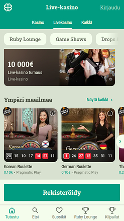 Croupier en direct mobile de SuomiKasino