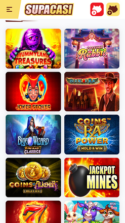 Jeux mobiles de Supacasi Casino