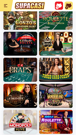 Croupier en direct mobile de Supacasi Casino
