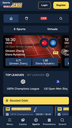 Scommesse sportive da mobile del casinò Supacasi