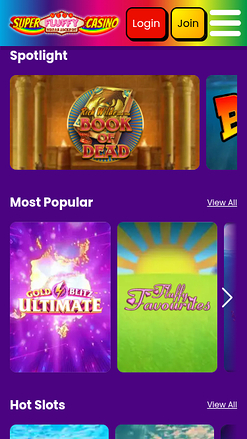 Jeux mobiles de Super Fluffy Casino