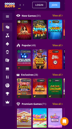 Juegos móviles de Super Slots Casino