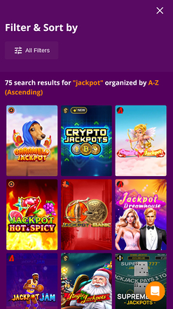 Jackpot mobile du casino Super Slots