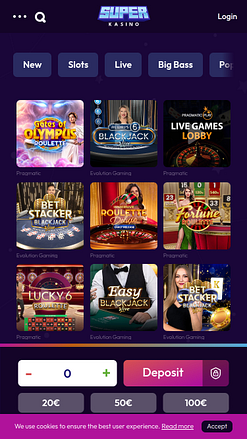 Superkasino Casino Mobile Croupier en direct